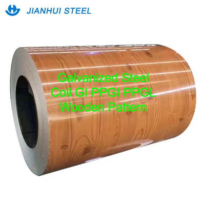 Galvanized Steel Coil GI PPGI PPGL Wooden Pattern